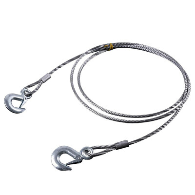 Goede prijs. Gegalvaniseerde staalwinchkabel met 6x19+IWRC Construction High Carbon Steel 13 ft lengte voor constructie online
