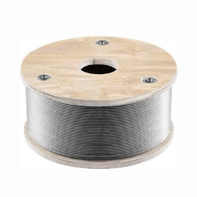 Goede prijs. Aanpasbaar T316 roestvrijstalen draad touw 1/8'' 500ft 1x19 Strands Core 2100 lbs Breeksterkte voor Railing Decking online