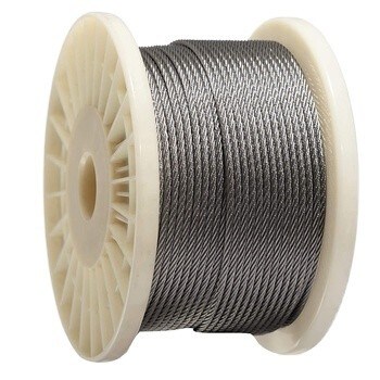 Diameter 1 mm tot 13 mm Helderheid A2 A4 Inoxkabel 6x7 FC 7x7 Staalkabel Staal touw SS kabel Roestvrij staal draad touw