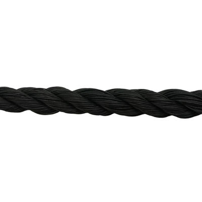 Goede prijs. DIN-standaard 24 mm 3-streng zwart polyethyleen PE-touw met PE-staalprestaties online