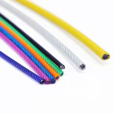 Goede prijs. 7*7 Bouw PVC bedekt gegalvaniseerd staaldraad 3.0 mm hoog koolstof kleurrijk met andere verwerkingsservice online