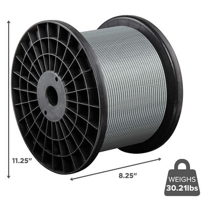 Goede prijs. Draad van roestvrij staal A2 A4 AISI316 AISI304 SUS316 SUS304 Inoxkabel 3,5 mm met vezelkern of staalkern 6x12 7 PP online