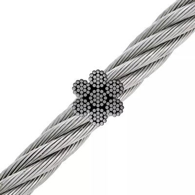 Goede prijs. Helderheid gegalvaniseerde koolstofstaalkabel / roestvrijstalen draad touw 7x7/6x9/6x19/7x19/6x36 Voor bouwprojecten online