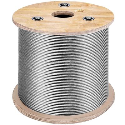 Goede prijs. Type 316 roestvrijstalen kabelsnoeren voor dekrails Hardware 250FT T316 Vliegtuigkabel 7x7/1x19/7x19 Draadtouw online