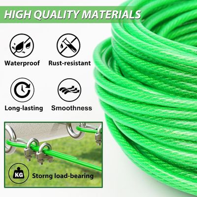 Goede prijs. Carbon Steel Vinyl Coated Steel Cable 7x7 / 7x19 3 16 roestvrij staal kabel voor de bouw online