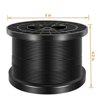 Goede prijs. Zwart vinyl bedekt 304 roestvrij staal kabeldraad touw online