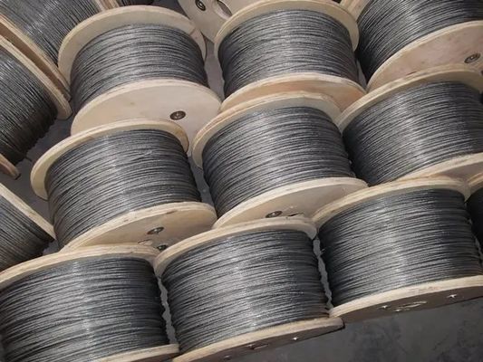 Goede prijs. 12 mm staalkabel touw 6x24 7FC Constructie voor de vervaardiging van touwen Draad 1000mtrs gegalvaniseerd staal online