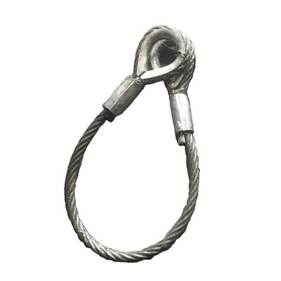 Goede prijs. Gegalvaniseerde kraandraad touw 6*26 6*37 Lifting Slings Loop Handling Slings voor boot online
