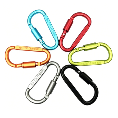 Goede prijs. D-Type Aluminiumlegering Platte Klimgesp Dikke Lange Moer Vergrendelingsveer Stang Outdoor Multifunctionele Snelle Haak Karabijn online
