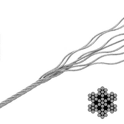 Goede prijs. Hoge treksterkte en kwaliteit 7x7 zwaar roestvrijstalen staalkabel voor dek kabelrailing hardware online