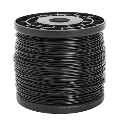 Goede prijs. 7x7 roestvrij staal draad touw Zwart Nylon bekleed vliegtuigkabel voor kleding online