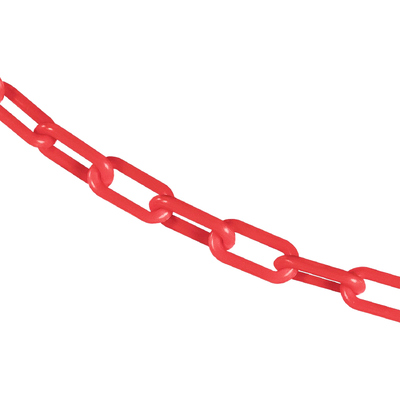 Goede prijs. Rode plastic gecoate schakelketting PE verkeersveiligheid waarschuwingsketting online