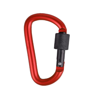 Goede prijs. Multicolor 6kN D-vormige aluminium D-ring Sleutelhangers Clamps Locking Carabiner voor kamperen Visserij en buitengebruik online