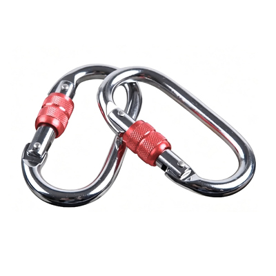 Goede prijs. Klimkarabiner 25kN 5620lbs Heavy Duty Vergrendelbare Karabiner Clip Industriële Twist Lock Karabiners voor Klimmen online