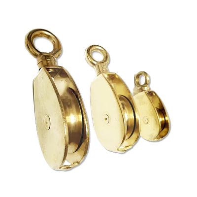 Goede prijs. Messingpulley Messingpulley vervangende toebehoren voor touwpulley systeem Marine hardware online