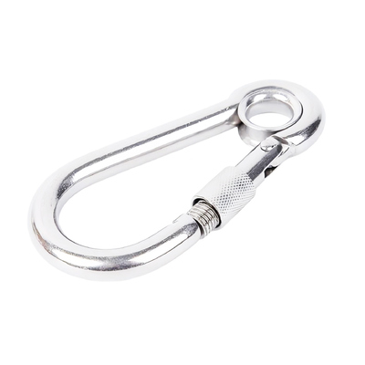 Goede prijs. DIN5299 Veer karabiner roestvrij staal schroef snap haak vergrendeling rots beklimmen karabiner clips met oog online