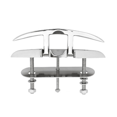 Goede prijs. Folding Boat Cleats Marine Grade 316 roestvrij staal Flip up Boat Dock Cleats Rope Cleat met backing plates voor dek online