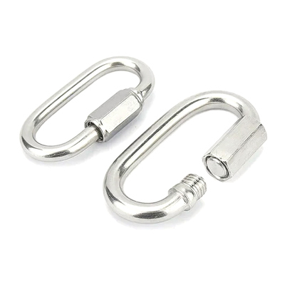 Goede prijs. Outdoor sport roestvrij staal ovaal quick link karabiner met gegalvaniseerd & zink geplatte afwerking aanpasbare verpakking online