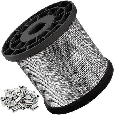 Goede prijs. AISI304/304L/316/316L roestvrijstalen draad touw met 1x7 1x19 1x37 constructie en 1570Mpa treksterkte online